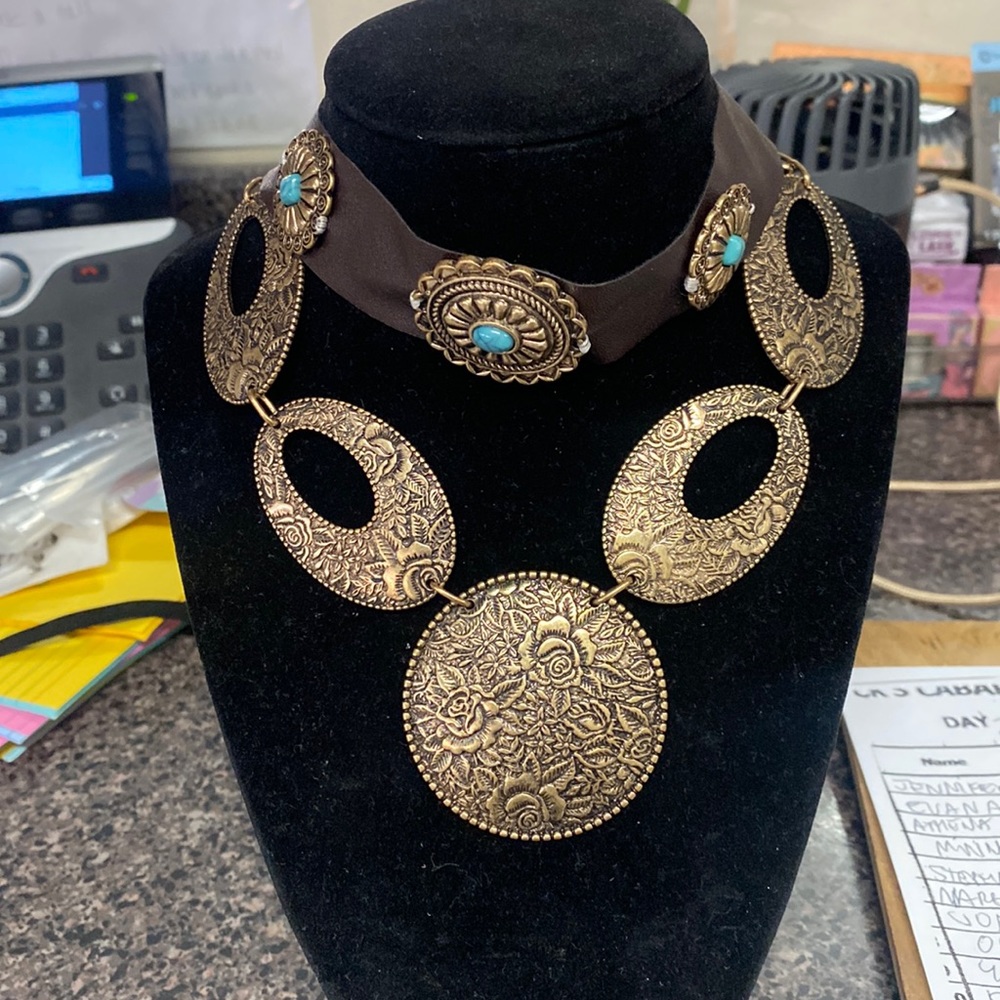 LAST ONE! HOT! NEW WITH TAGS!!! FREE PEOPLE Vincent Choker/Necklace Combo So…